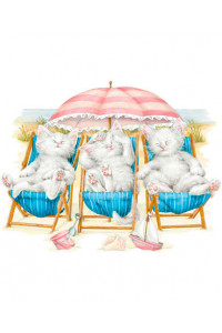 Transfer Kittens In Beach Chairs 