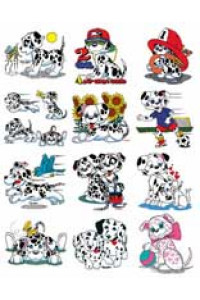 Transfer Multi Dalmations 12up 