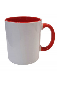 Tazza Con Manico, Bordo Ed Interno Colorato 11 Oz 