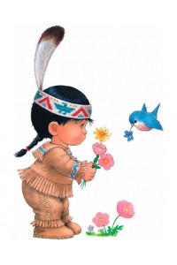 Transfer Native American Boy/bird 