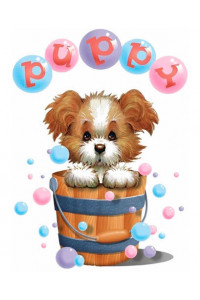 Transfer Puppy In Bubbles 