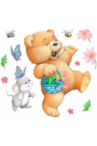 Transfer Bear Cub & Basket 