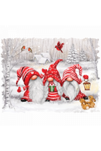 Transfer Three Christmas Gnomes 