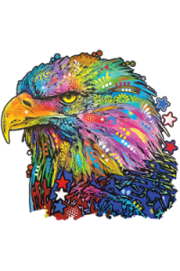Transfer Phsychedelic Bald Eagle - Neon Puff 