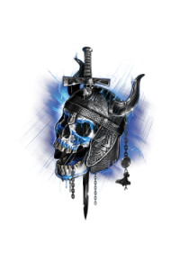 Transfer Viking Northman Skull 