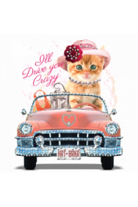 Transfer Combinato Kitty Car Rhinestones 