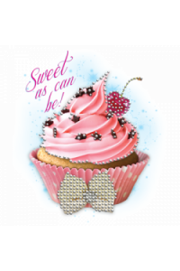 Transfer Combinato Cupcakes Rhinestones 