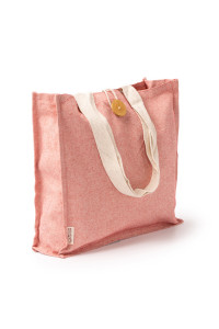 Borsa Barmer Cot. Ric. Finitura Melange E Bottone 