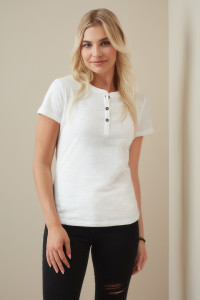 T-shirt M/c Slub Sharon Serafino Donna 