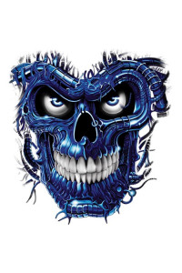 Transfer Terminator Skull Blue 