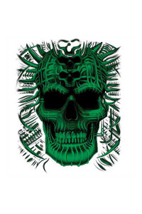 Transfer Psycho Skull Green 
