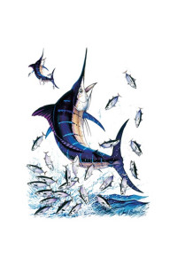 Transfer Blue Marlin W/crest 