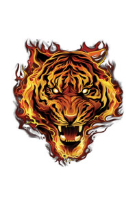 Transfer Flaming Tiger (darks Only) 