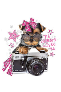 Transfer Comb. Puppy Camera Rhinestones 