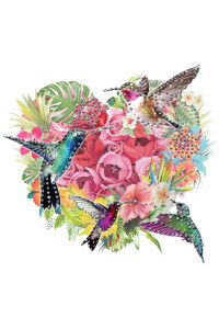 Transfer Hummingbirds Rhinestones 