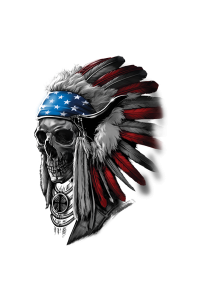 Transfer Patriotic Chief Skull (darks Only) 