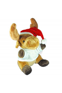 Peluche Renna Con T-shirt Personalizzabile 20cm 