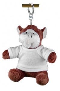 Portachiavi Peluche Scimmia Con T Shirt 9 Cm 