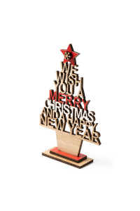 Albero Di Natale In Legno Con Messaggio Tinsel 