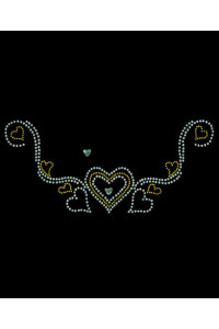 Transfer Borchie Heart Neckline-11.5 X 5 
