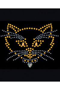 Transfer Borchie Cat Face-4.5 X 4 