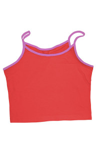 Top Donna Bicolore Lilla Rosso 