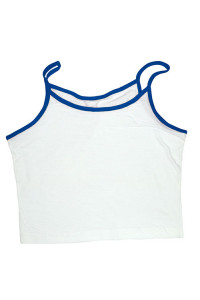 Top Donna Bicolore Navy Bianco 