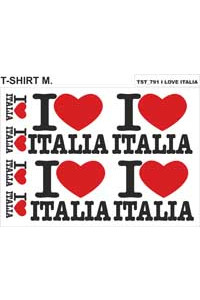 Foglio Transfer I Love Italia Bianco Piccolo 