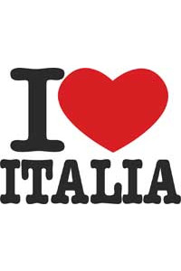 Foglio Transfer I Love Italia Nero Grande 
