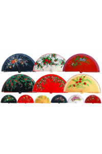 Ventaglio Disegni Floreali 6 Colori Assortiti - 1l