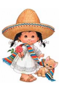 Transfer Mexican Girl/kitty/rose