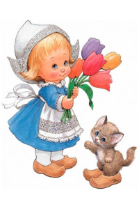 Transfer Dutch Girl/wooden Shoes