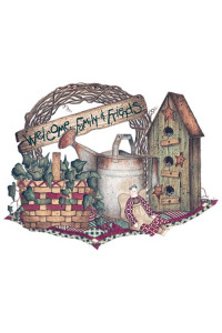 Transfer Rustic Welcome W/crest