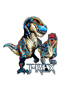 Transfer T-rex Blue & Red