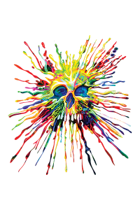 Transfer Splatter Skull