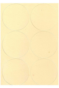 A4 Sheet + Mat Natural Cardboard With 6 Precutted Round Coasters, Printable On 2 Sides. 