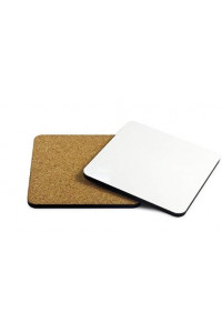 Hdf Square Coasters With Cork Bottom, 96x96x4 