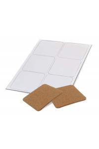 A4 Sheet + Cardboard With 6 Precutted Square Coasters (with A Cork Bottom), Printable On 2 Sides. 