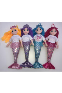45cm Plush Standing Mermaid With T-shirt Sublimable 