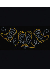 Transfer Borchie Cowboy Boots-9 X 4