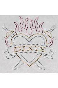 Transfer Borchie Dixie/heart/sword