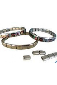 10 Bracelets Mesh Silver+gold 9 Mm 