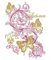 TRANSFER AUTUMN FLEUR DE LIS