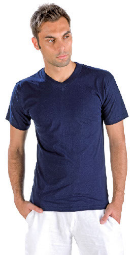 T-SHIRT UOMO M/C SCOLLO A V