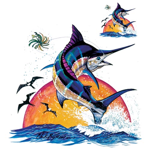 TRANSFER BLUE MARLIN W/CREST