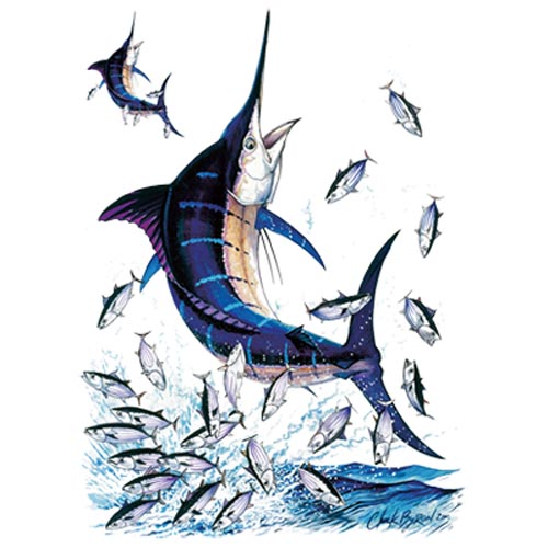 TRANSFER BLUE MARLIN W/CREST