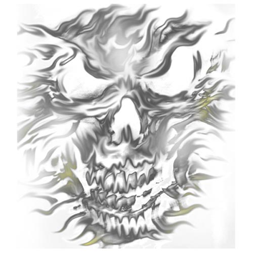 TRANSFER SILVER SKULL (DARKS ONLY)
