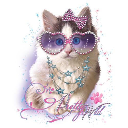 TRANSFER COMBINATO KITTEN RHINESTONES