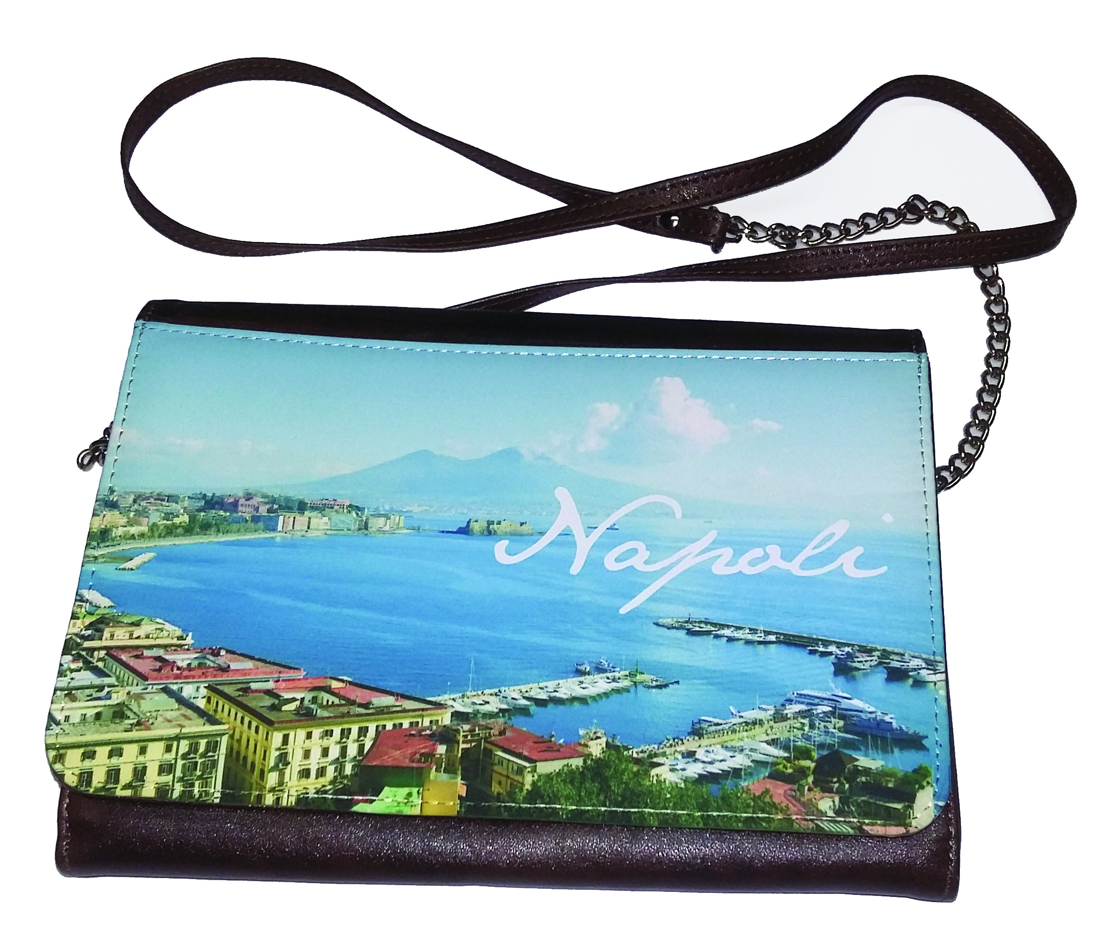 Borsa da spalla similpelle con pattina stampabile