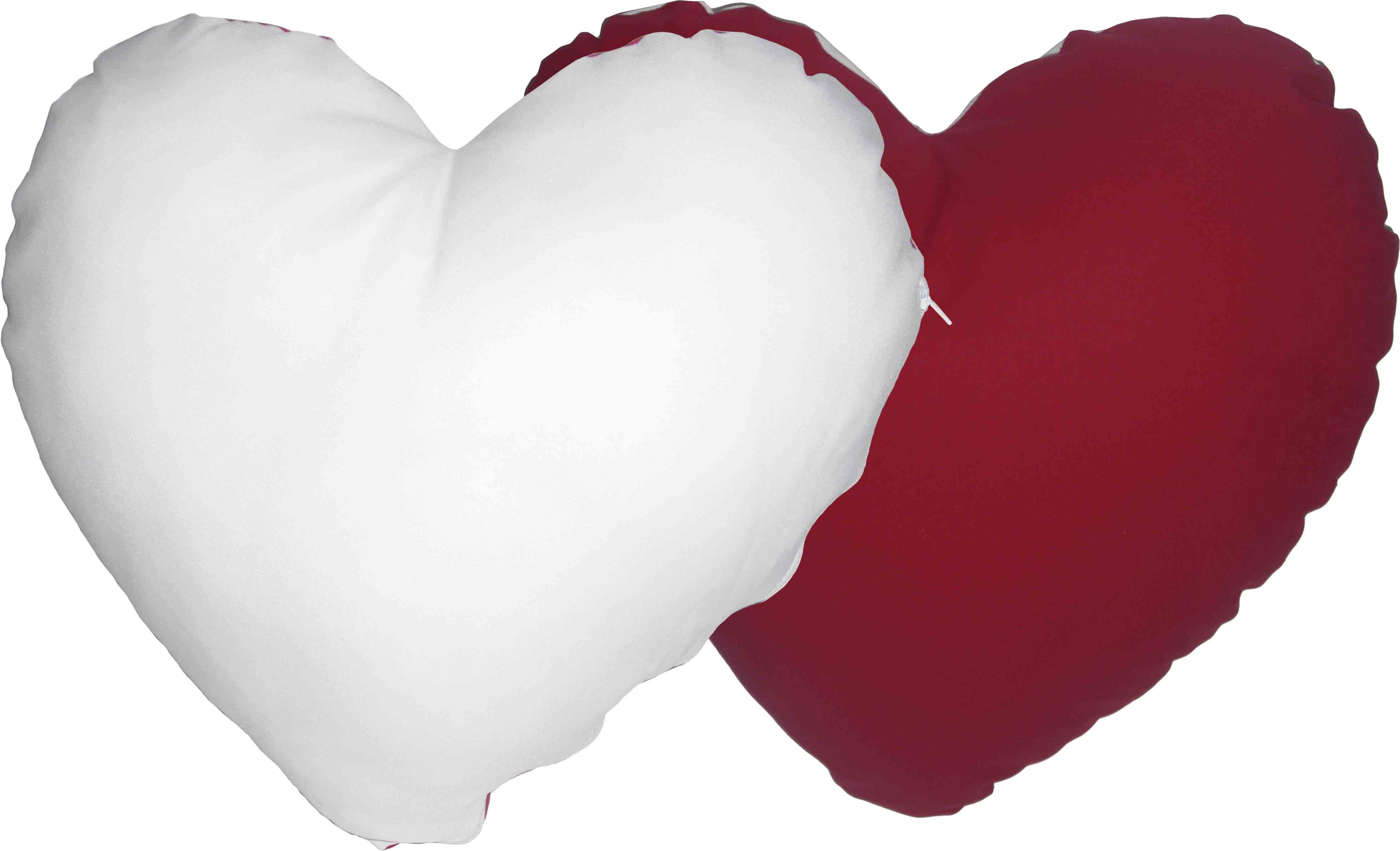 Federa cuore bicolore poliestere/cotone 40x40